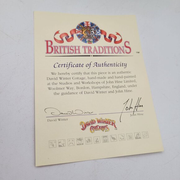 Vintage David Winter Cottages British Traditions October HARVEST BARN w Box COA - Picture 12 of 14